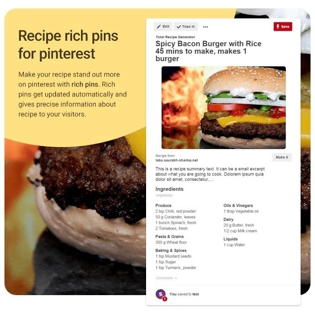 Total Recipe Generator – WordPress Recipe Maker with Schema and Nutrition Facts – WP Bakery PANDUSOLUSI - Image 2