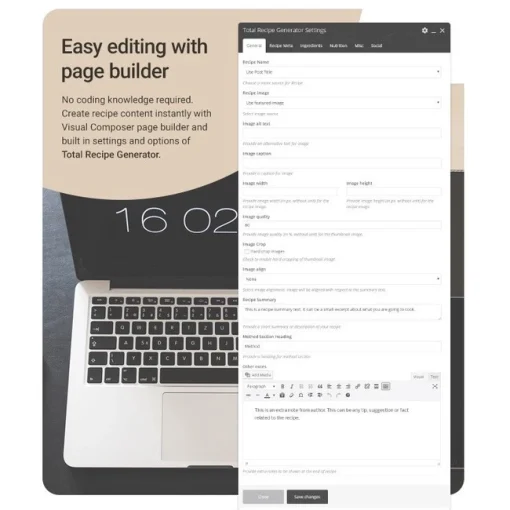 Total Recipe Generator – WordPress Recipe Maker with Schema and Nutrition Facts – WP Bakery PANDUSOLUSI - Image 3