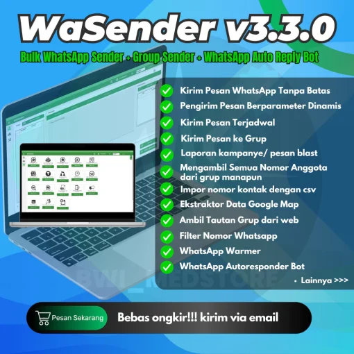 WaSender Bulk WA Sender Terbaru - Broadcast WA 2024 - Image 2