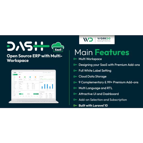 WorkDo Dash SaaS – Open Source ERP with Multi-Workspace PANDUSOLUSI