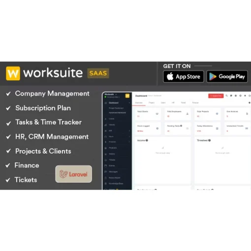 Worksuite Saas – Project Management System + UniversalBundle Addons
