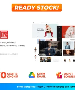 Zuka Theme Wordpress Premium Clean & Minimalist Responsive Unlimited Domain