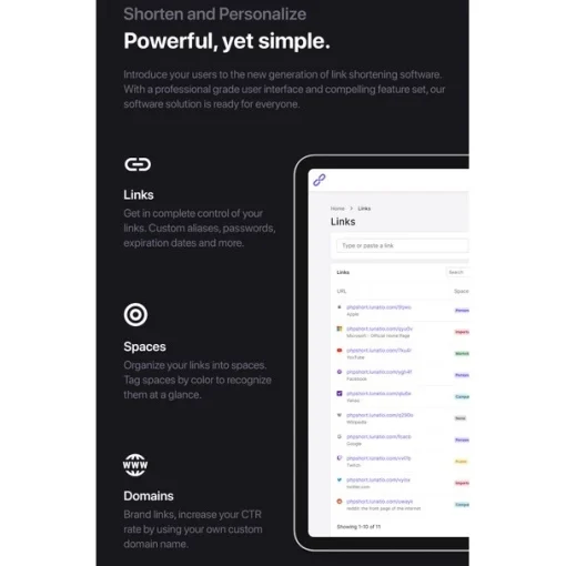 phpShort – URL Shortener Platform - Image 5