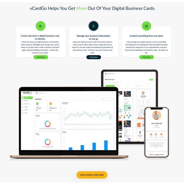 vCardGo SaaS – Digital Business Card Builder - Image 2