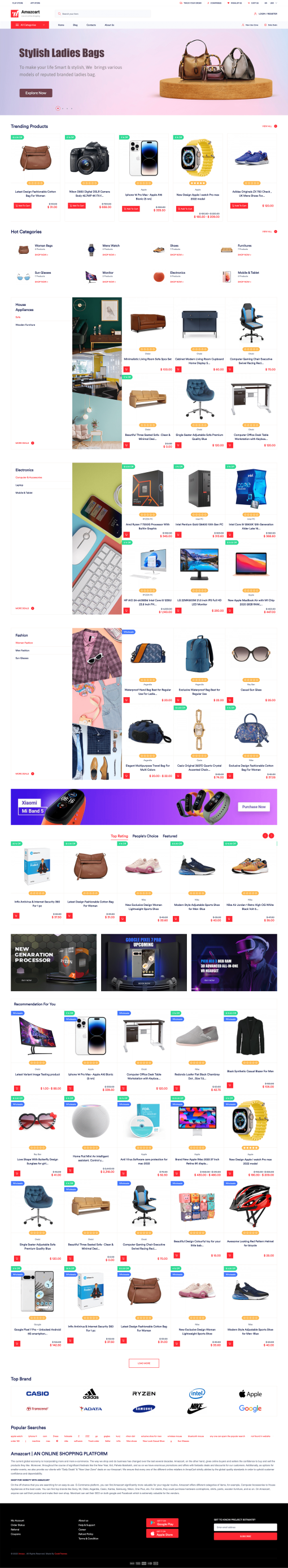 LARAVEL ECOMMERCE TERBAIK 2025 AMAZCART - Laravel Ecommerce System CMS Multi-Vendor - Image 2