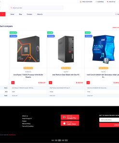 Comparison of multiple computer processors for purchase.