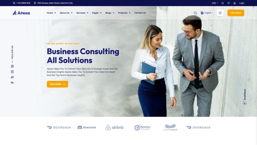 Business consulting professionals discussing data insights.
